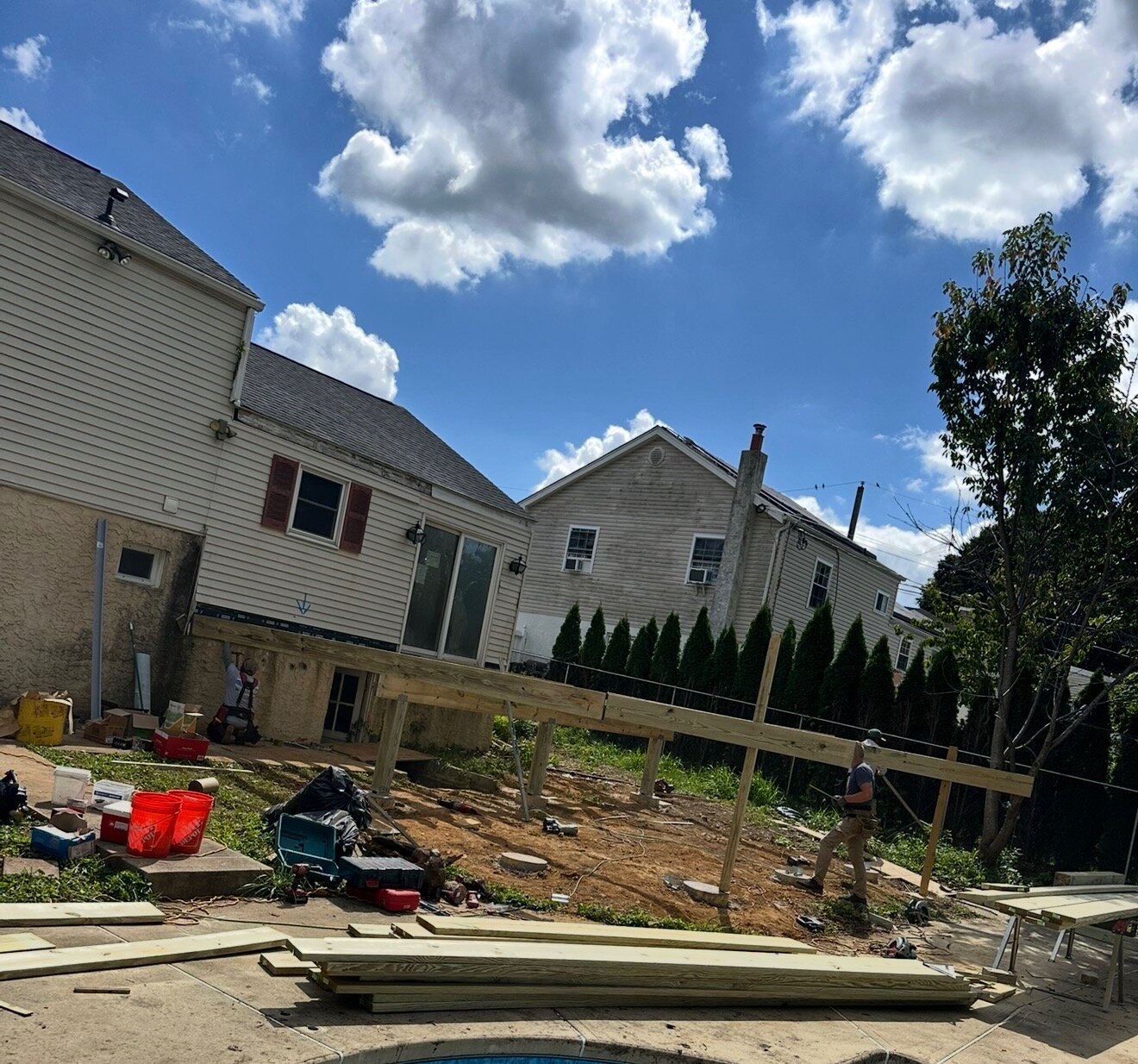 Custom deck build — before